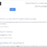 Búsqueda en el sitio y sugerencias con plugin jQuery Tipue